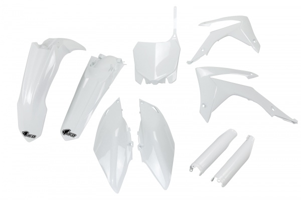 Full Plastic Kit white for Honda CRF 250 R (2014-17) - CRF 450 R (2013-16)